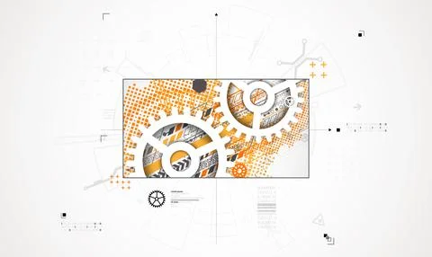 Abstract technology background. Communication concept, futuristic digital inn Stock Illustration