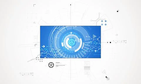 Abstract technology background. Communication concept, futuristic digital inn Stock Illustration