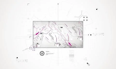 Abstract technology background. Communication concept, futuristic digital inn Stock Illustration