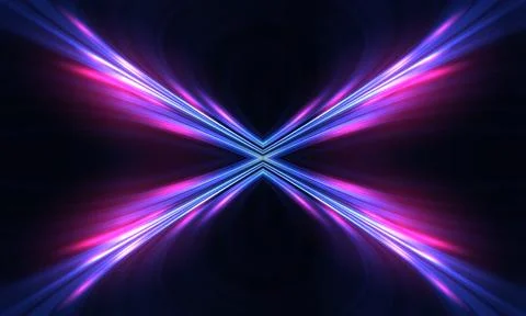 Abstract technology background concept with blue and pink light rays. Illustrazione stock