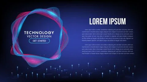 Abstract technology background concept communication connecting dots Stock Illustration
