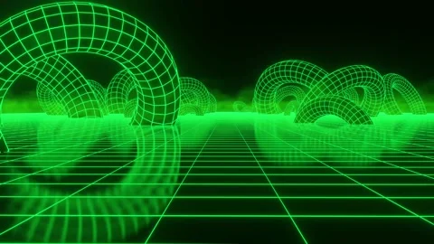 Abstract technology background concept. Cyber wireframe background. Stock Footage 194446209