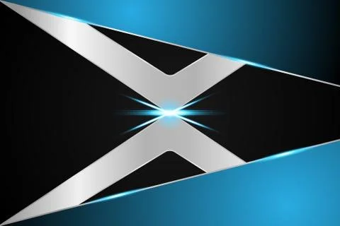 Abstract technology background concept X symbol metallic blue on hi tech Illustration