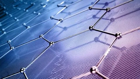 Abstract technology background with connected dots. 3D illustration イラスト素材