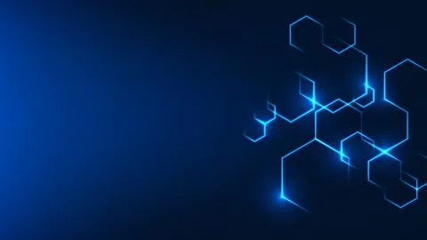 Abstract technology background connected hexagonal geometric shapes, repres.. イラスト素材