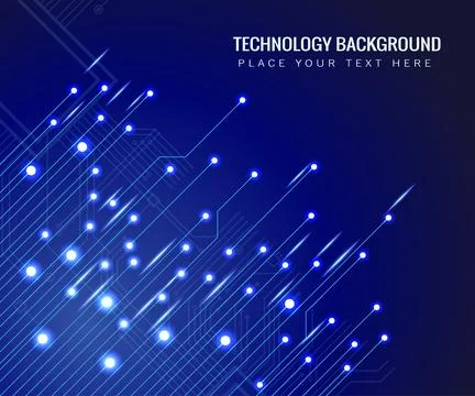 Abstract technology background with connecting dots and lines. Global network Stock Illustration