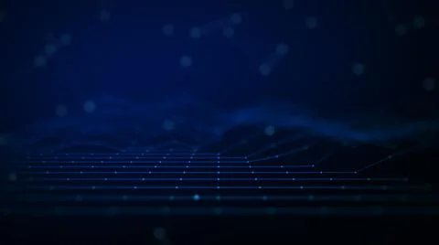 Abstract technology background. Connection structure. Big data visualization and Illustrazione stock