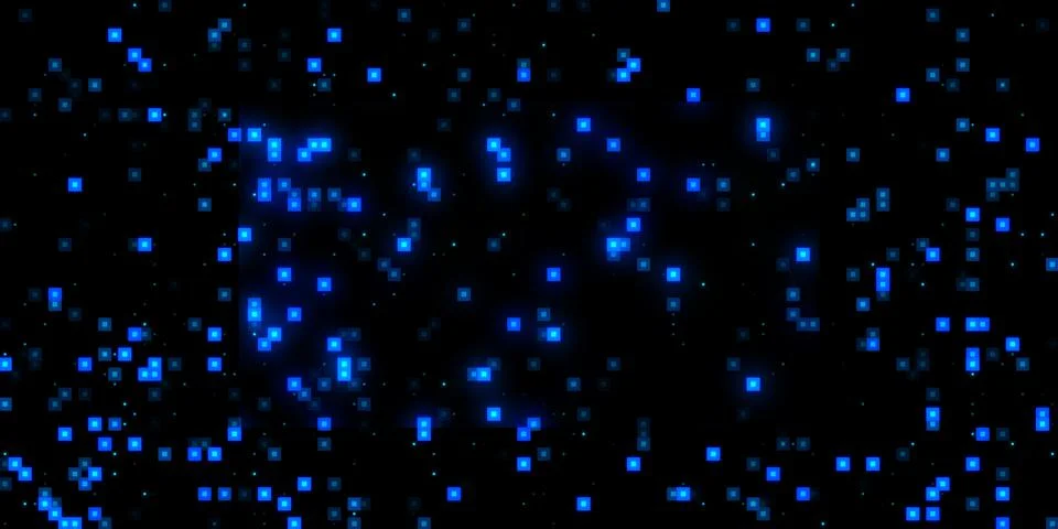 Abstract technology background consisting of shimmering dots and squares Stock Photos