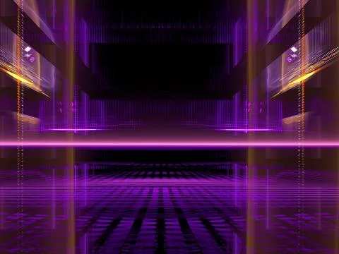 Abstract technology background with copy space - 3d illustration Stock Illustration