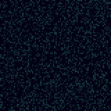 Abstract Technology Background. Cyan sparse alphabet letters background. Bi.. Stock Illustration