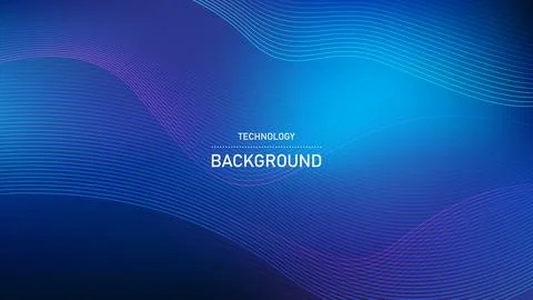 Abstract Technology Background with Data Wave Line, Deep Tech Data Transmis.. 스톡 일러스트