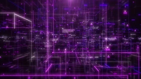 Abstract technology background of digital big data simulation platform Stock Footage 239355601