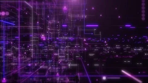 Abstract technology background of digital big data simulation code illustration Illustrazione stock