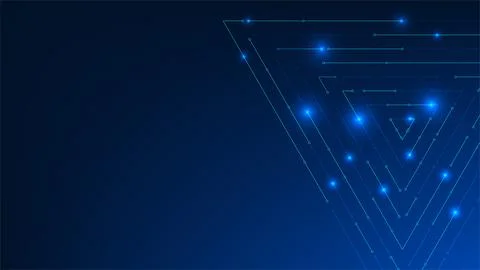 Abstract technology background with digital circuit lines connected in a tr.. Stock Illustration