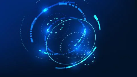 Abstract technology background digital circular elements arranged in separa.. イラスト素材