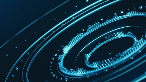 Abstract Technology Background Digital Data Connection Blue Stock Footage 327715489