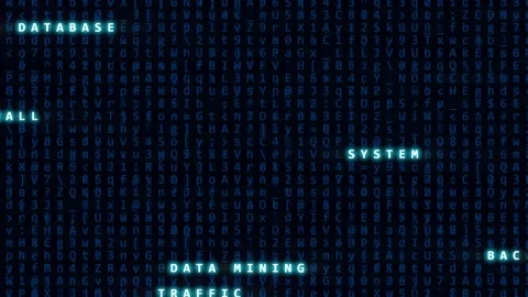 Abstract technology background with digital data code. Stock Footage 336189908
