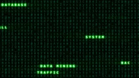 Abstract technology background with digital data code. Stock Footage 336189940