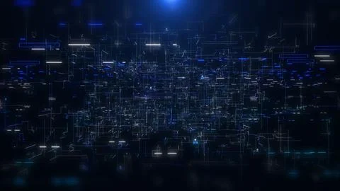 Abstract technology background of digital data binary code illustration. Stock Illustration