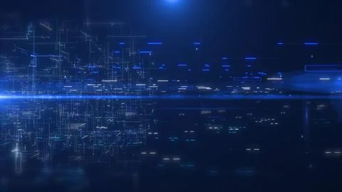 Abstract technology background of digital data binary code illustration. Stock Illustration