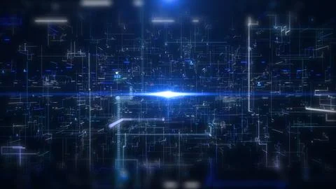 Abstract technology background of digital data binary code illustration Stock Illustration