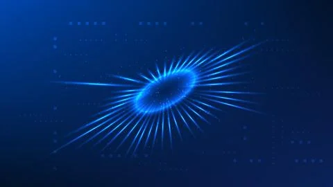 Abstract Technology Background with Digital Light Beam Pattern, Futuristic .. Stock Illustration