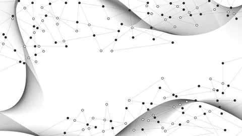 Abstract technology background with digital network connections Stock Illustration