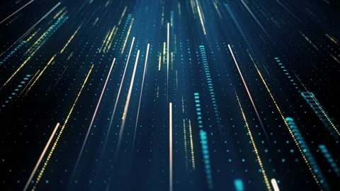 Abstract technology background with digital particles motion. Видео 131982785