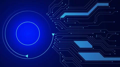 Abstract technology background with electronic circuit board. Stock Illustration