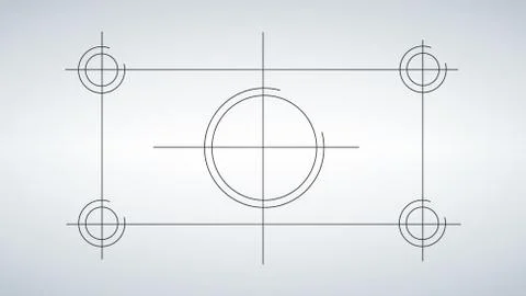 Abstract technology background, engineering drawing. Vector illustration. Illustrazione stock