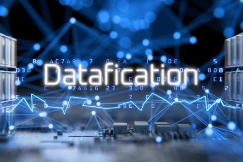 Abstract technology background. Entering data into the database. Dataficati.. Illustrazione stock