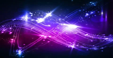 Abstract technology background with equalizer light effect. Stock Illustration