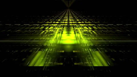 Abstract technology background flight in futuristic city or cyberspace structure Stock Footage 159097978