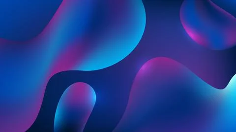 Abstract technology background fluid shapes in gradient blue and purple col.. Stock Illustration