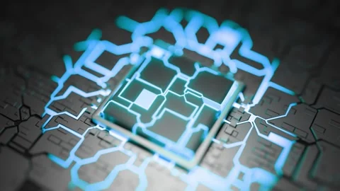 Abstract Technology Background – Futuristic Digital Flow Video stock 316456222