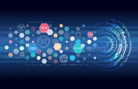 Abstract technology background. Futuristic digital innovation background. Illustrazione stock