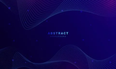 Abstract technology background with futuristic wave and line Stock Illustration