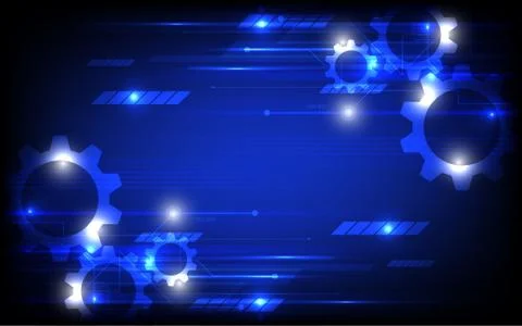 Abstract technology background gear wheel element vector design Stock Illustration