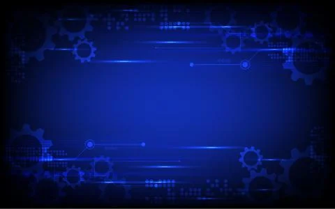 Abstract technology background gear wheel frame element background Stock Illustration