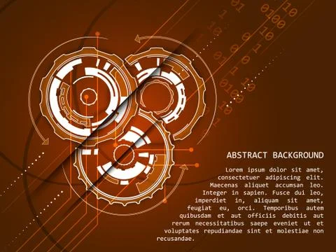 Abstract technology background with gear wheels pattern, vector illustration Stock Illustration