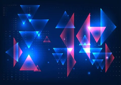 Abstract technology background geometric shape Triangles are placed dimensi.. Stockillustratie