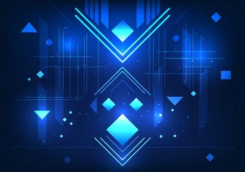 Abstract technology background Geometric shapes in the design emphasize a h.. Stockillustratie