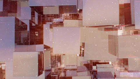 Abstract technology background with glass cubes Stock-Illustration