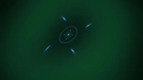 Abstract technology background with glowing blue lines and dark green hues. Stock Footage 336692908