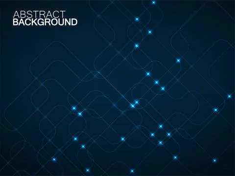 Abstract technology background with glowing communication lines. Vector Stock Illustration