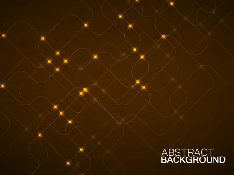 Abstract technology background with glowing communication lines. Futuristic Illustrazione stock