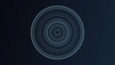Abstract technology background with glowing concentric circles moving forwa.. 스톡 동영상 347845541