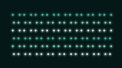 Abstract Technology Background with Glowing Connected Circles and Pulsing D.. Stock Footage 348217518