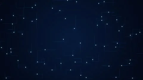 Abstract technology background with glowing dots and lines connecting data .. Stock Footage 346974489
