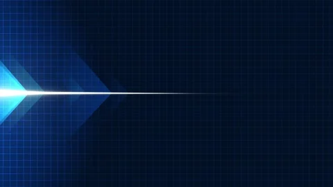 Abstract technology background with glowing light streak arrow shapes and d.. Stock Footage 336757415